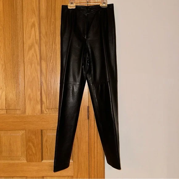 Genuine Lambskin Leather pants slacks Liz Claiborne collection Y2K size 4 - Picture 5 of 11